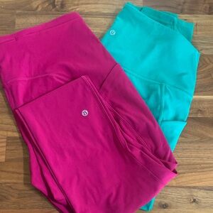 lululemon athletica Leggings in Fuchsia and Teal
